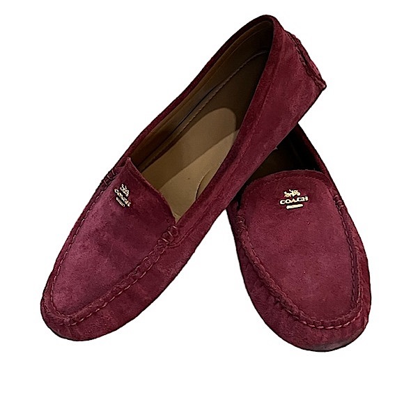 Coach Shoes - Coach Amber Suede Leather Slip On Loafer Moccasins